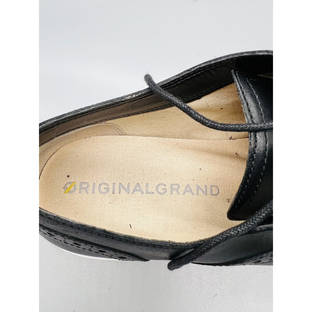 Cole Haan Shoes Womens 8 Black Leather OriginalGrand Wingtip Oxfords Brogue - Picture 10 of 11